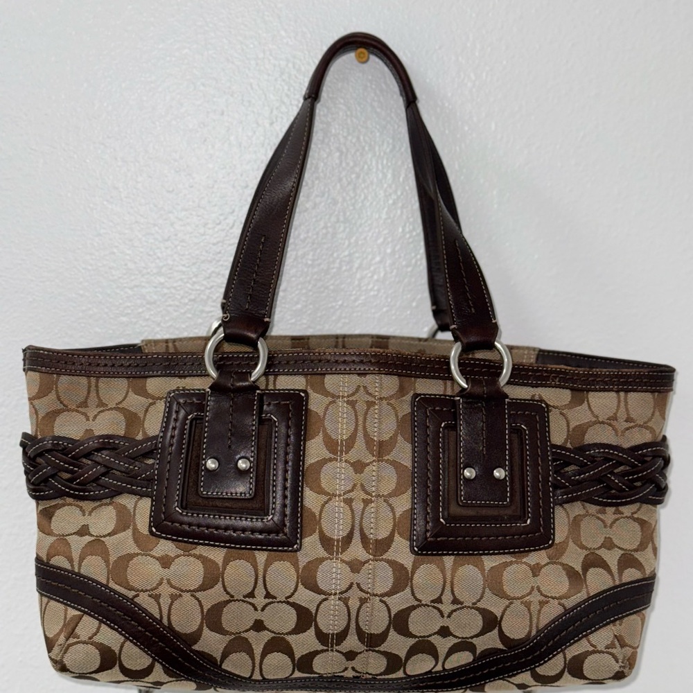 Signature Coach Brown Tote Bag